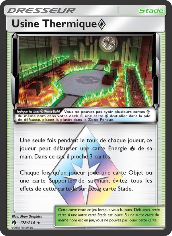 178/214 - Usine Thermique — Carte Pokémon Tonnerre Perdu 178/214