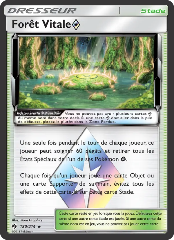 180/214 - Forêt Vitale — Carte Pokémon Tonnerre Perdu 180/214