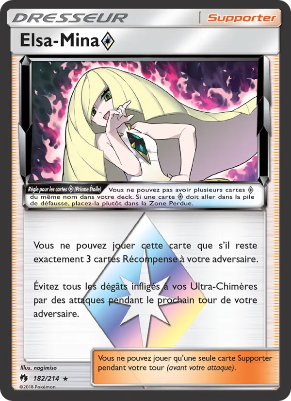 182/214 - Elsa-Mina — Carte Pokémon Tonnerre Perdu 182/214