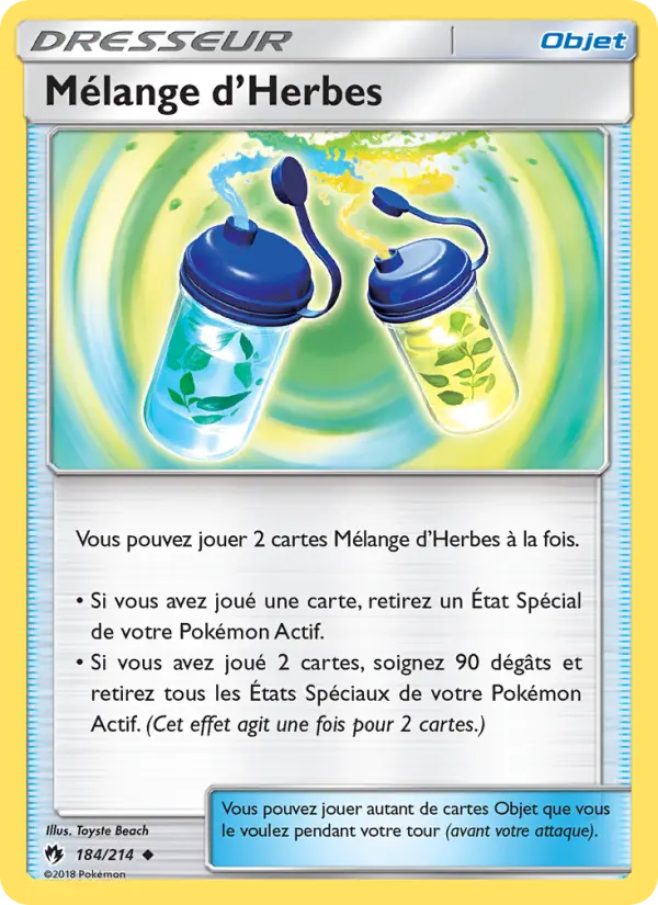 184/214 - Mélange d’Herbes — Carte Pokémon Tonnerre Perdu 184/214