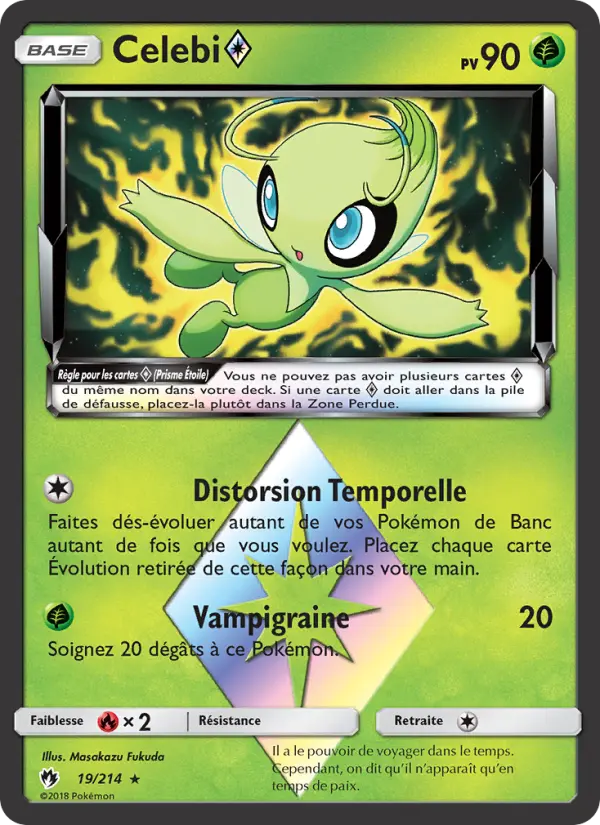 019/214 - Celebi — Carte Pokémon Tonnerre Perdu 19/214