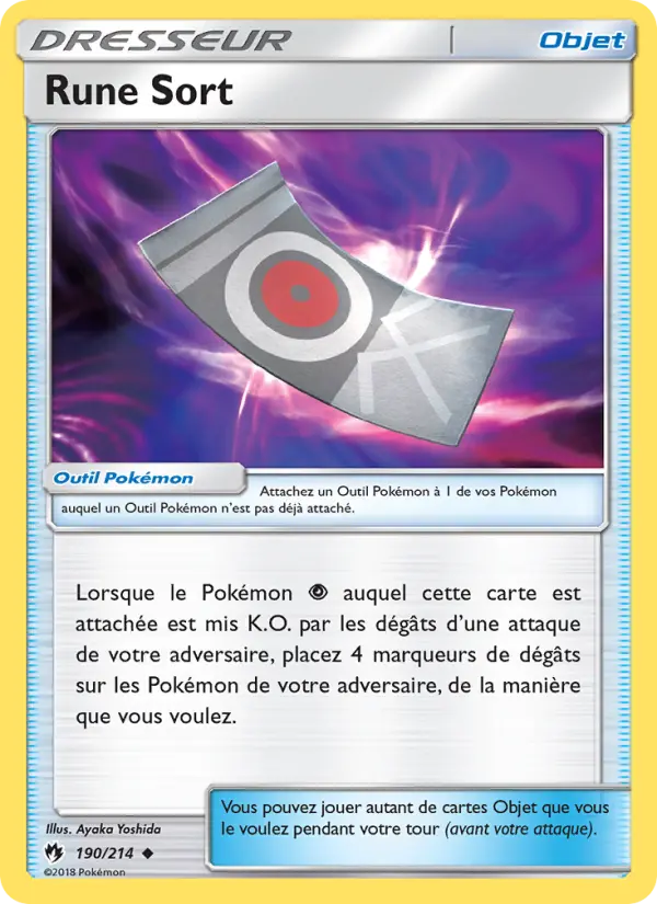 190/214 - Rune Sort — Carte Pokémon Tonnerre Perdu 190/214