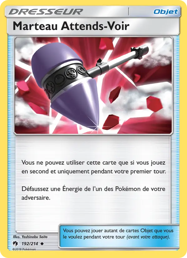 192/214 - Marteau Attends Voir — Carte Pokémon Tonnerre Perdu 192/214