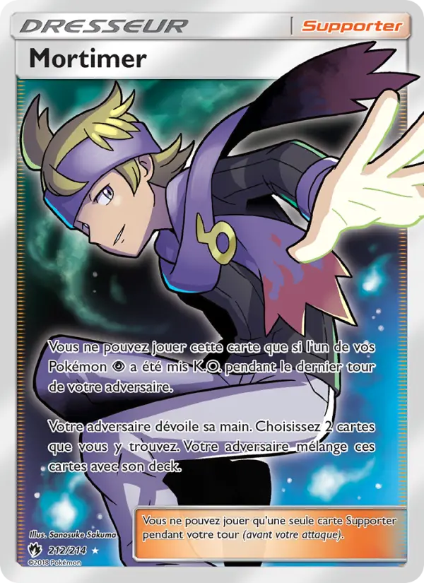 212/214 - Mortimer — Carte Pokémon Tonnerre Perdu 212/214