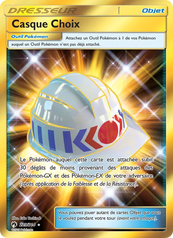 229/214 - Casque Choix — Carte Pokémon Tonnerre Perdu 229/214