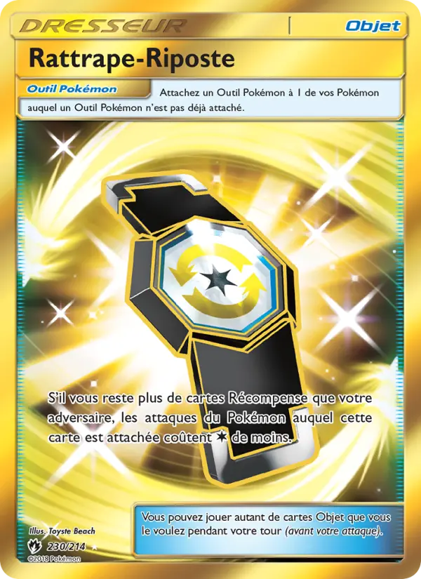 230/214 - Rattrape-Riposte — Carte Pokémon Tonnerre Perdu 230/214