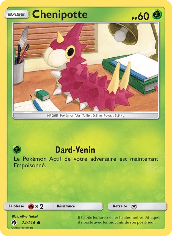 Chenipotte — Carte Pokémon 24 Tonnerre Perdu