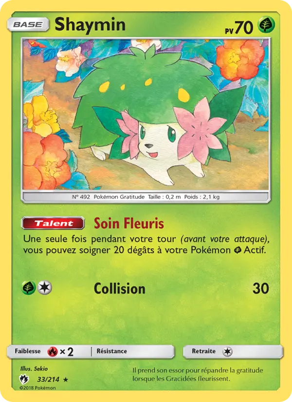033/214 - Shaymin — Carte Pokémon Tonnerre Perdu 33/214