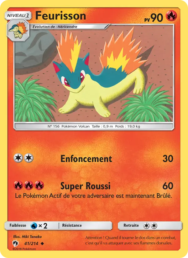 041/214 - Feurisson — Carte Pokémon Tonnerre Perdu 41/214