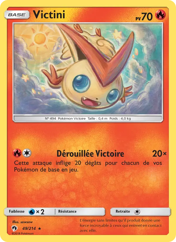 049/214 - Victini — Carte Pokémon Tonnerre Perdu 49/214
