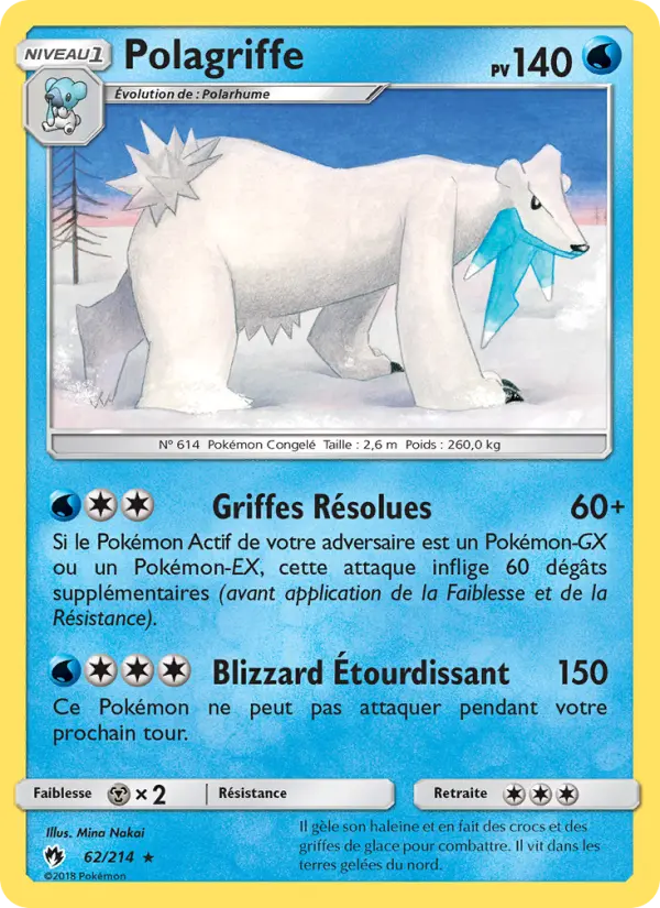 062/214 - Polagriffe — Carte Pokémon Tonnerre Perdu 62/214