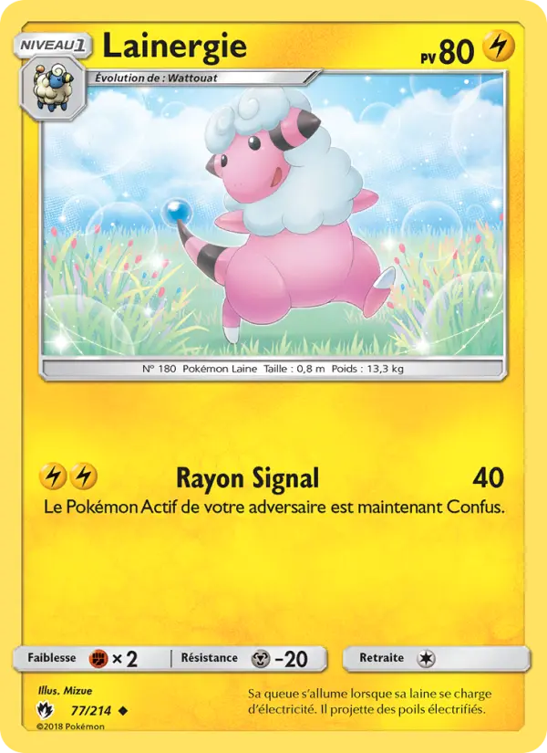 077/214 - Lainergie — Carte Pokémon Tonnerre Perdu 77/214