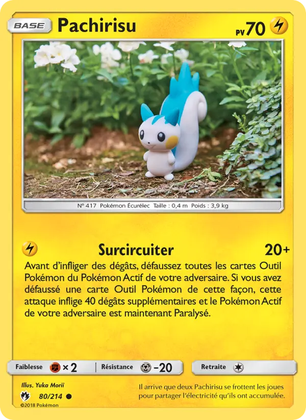 080/214 - Pachirisu — Carte Pokémon Tonnerre Perdu 80/214