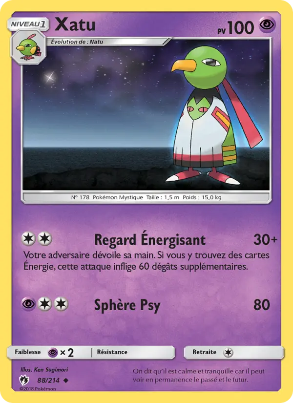 088/214 - Xatu — Carte Pokémon Tonnerre Perdu 88/214