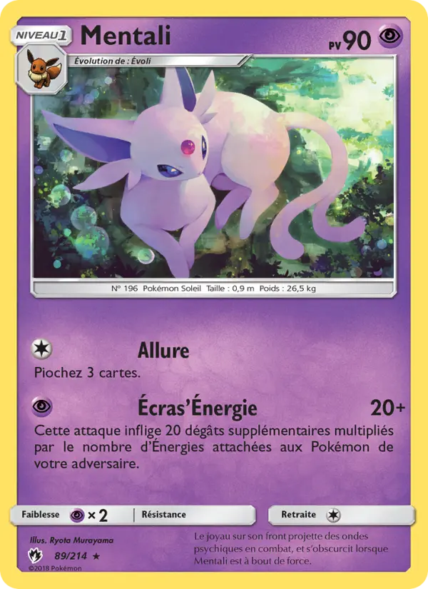 089/214 - Mentali — Carte Pokémon Tonnerre Perdu 89/214