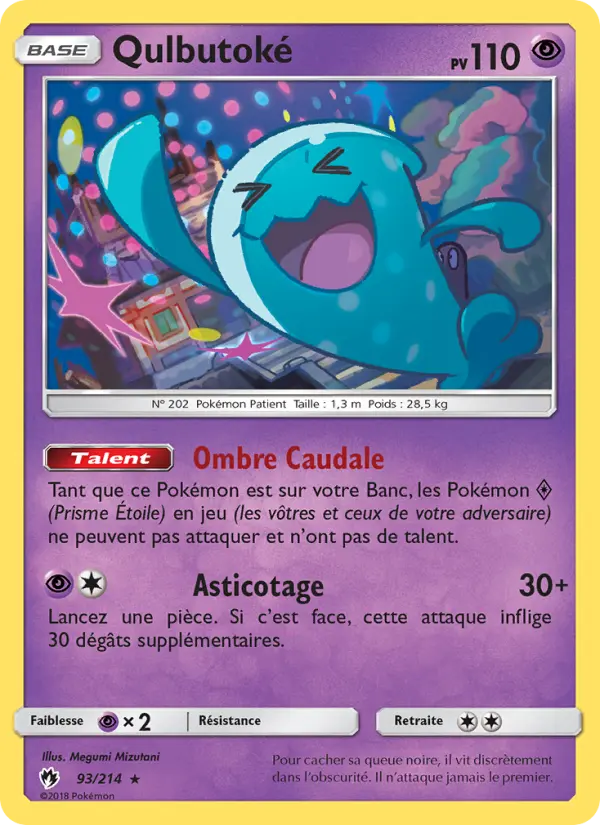 093/214 - Qulbutoké — Carte Pokémon Tonnerre Perdu 93/214