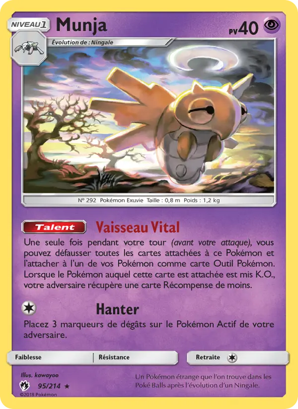 Munja — Carte Pokémon 95 Tonnerre Perdu