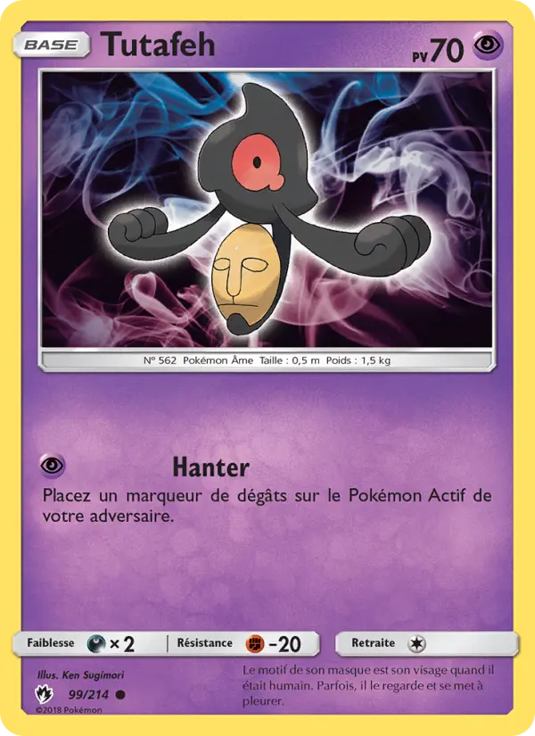 099/214 - Tutafeh — Carte Pokémon Tonnerre Perdu 99/214