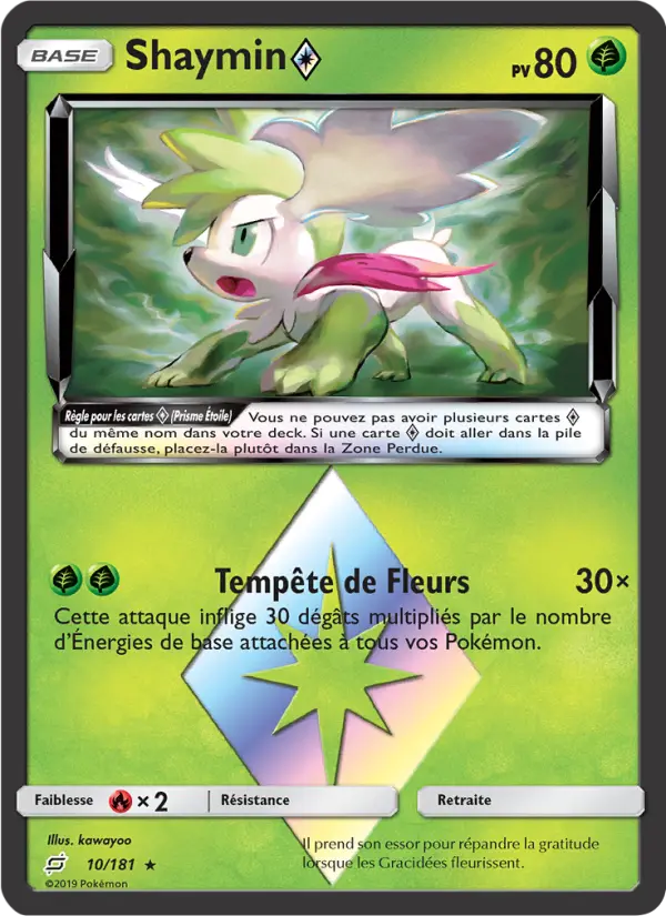 010/181 - Shaymin — Carte Pokémon Duo de Choc 10/181