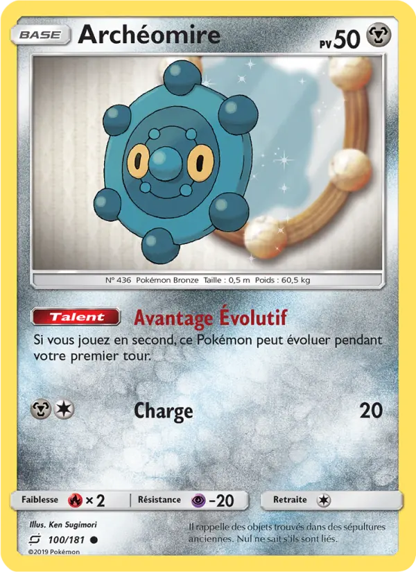 100/181 - Archéomire — Carte Pokémon Duo de Choc 100/181