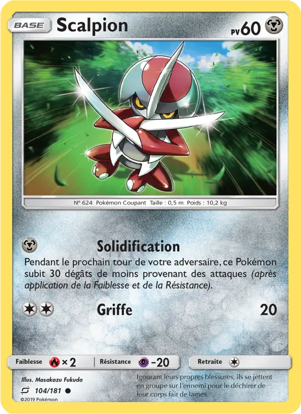 104/181 - Scalpion — Carte Pokémon Duo de Choc 104/181