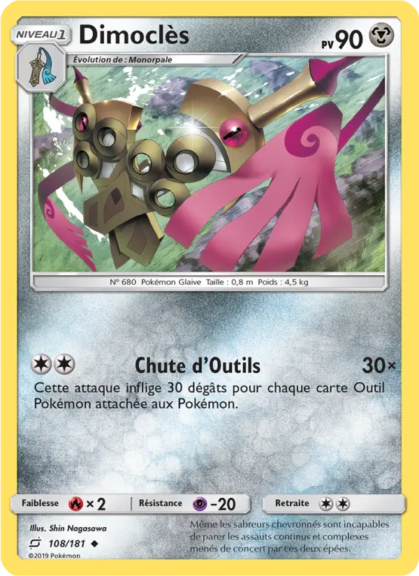 Dimoclès — Carte Pokémon 108 Duo de Choc