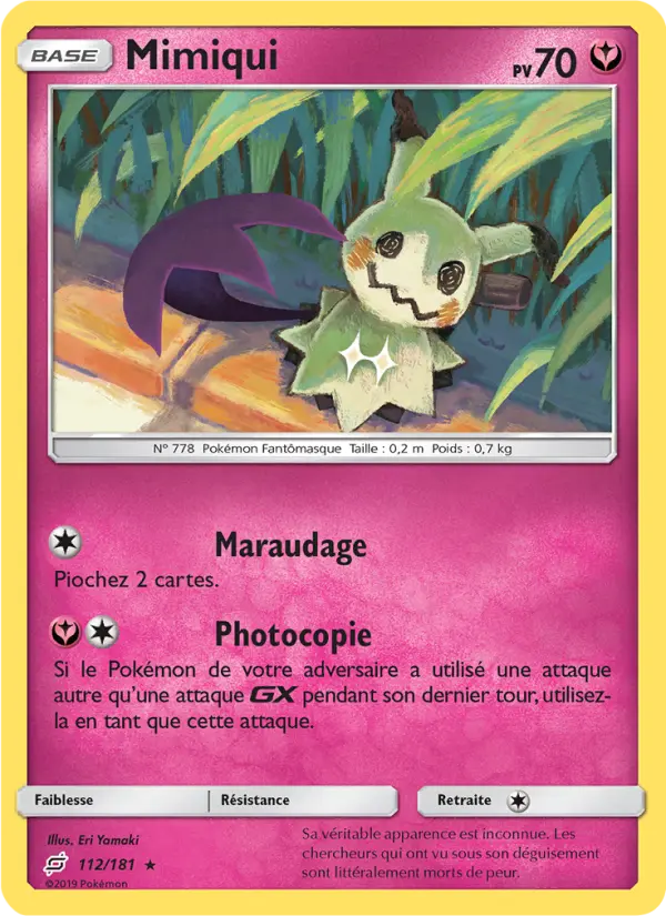 Mimiqui — Carte Pokémon 112 Duo de Choc