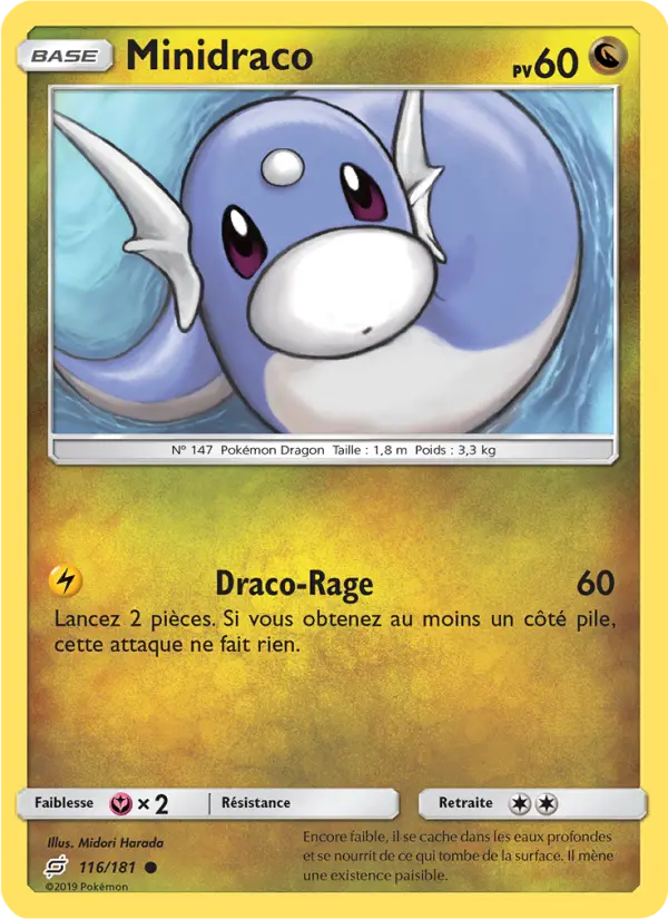 116/181 - Minidraco — Carte Pokémon Duo de Choc 116/181