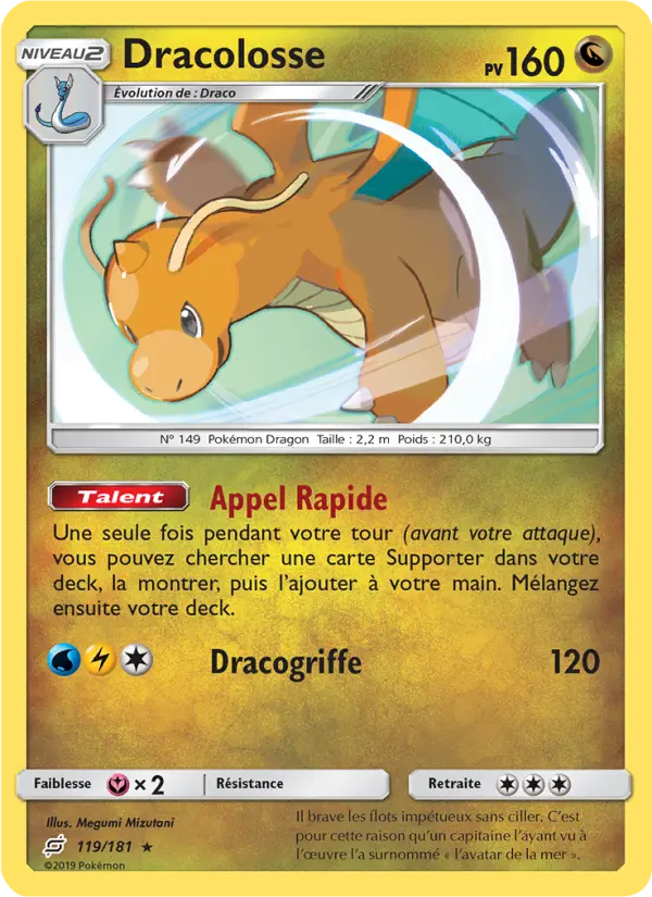Dracolosse — Carte Pokémon 119 Duo de Choc