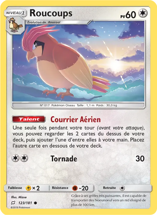 Roucoups — Carte Pokémon 123 Duo de Choc