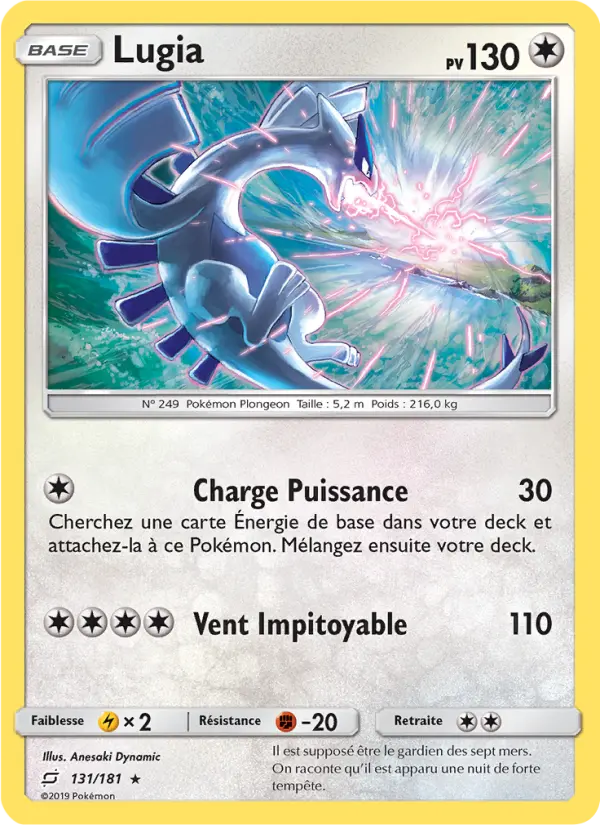 131/181 - Lugia — Carte Pokémon Duo de Choc 131/181