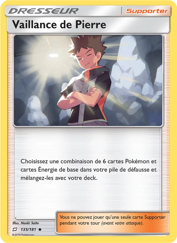 135/181 - Vaillance de Pierre — Carte Pokémon Duo de Choc 135/181