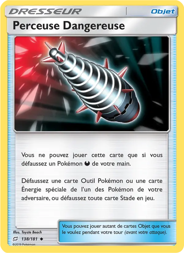 138/181 - Perceuse Dangereuse — Carte Pokémon Duo de Choc 138/181