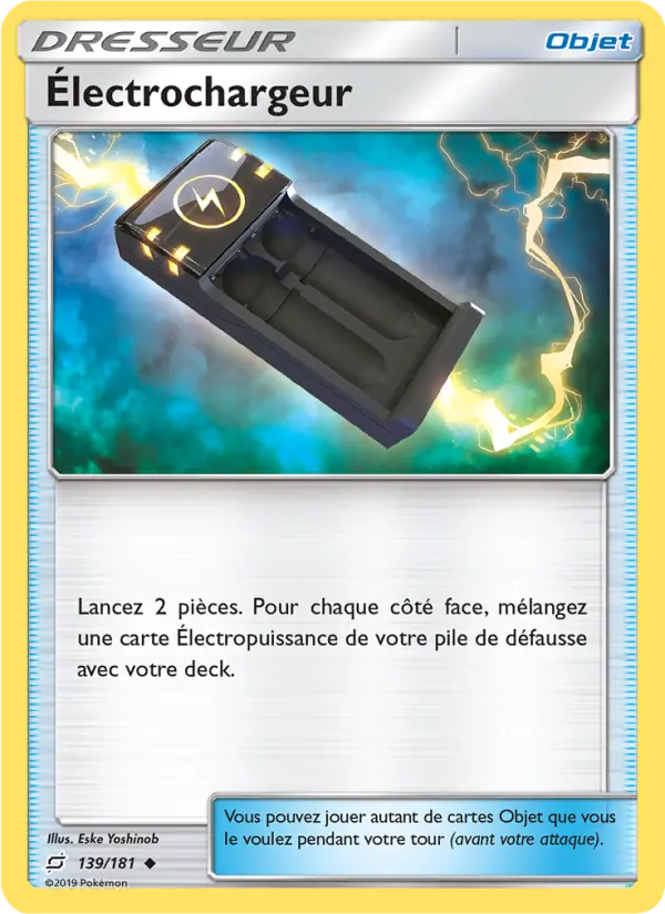 139/181 - Électrochargeur — Carte Pokémon Duo de Choc 139/181