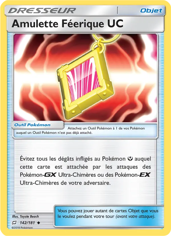 142/181 - Amulette Féerique UC — Carte Pokémon Duo de Choc 142/181
