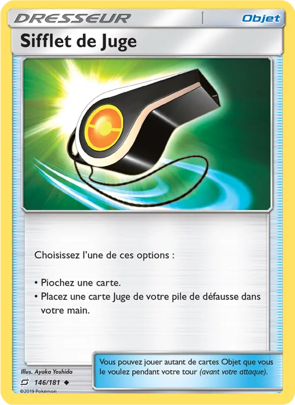 146/181 - Sifflet de Juge — Carte Pokémon Duo de Choc 146/181