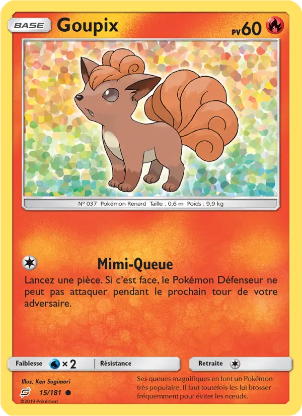 015/181 - Goupix — Carte Pokémon Duo de Choc 15/181