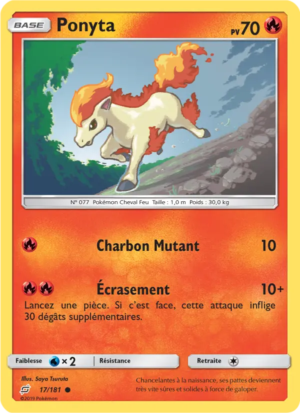 017/181 - Ponyta — Carte Pokémon Duo de Choc 17/181