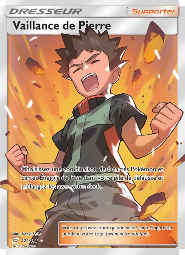 172/181 - Vaillance de Pierre — Carte Pokémon Duo de Choc 172/181