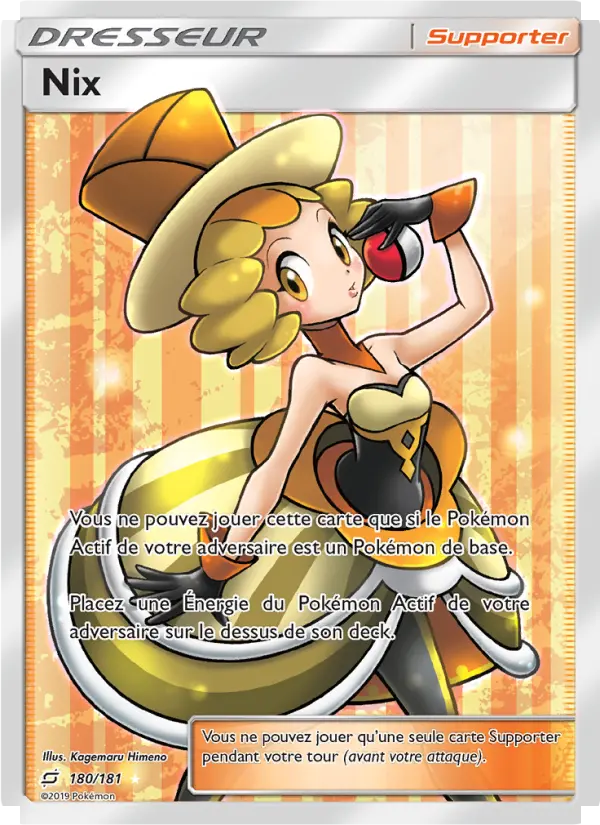 180/181 - Nix — Carte Pokémon Duo de Choc 180/181