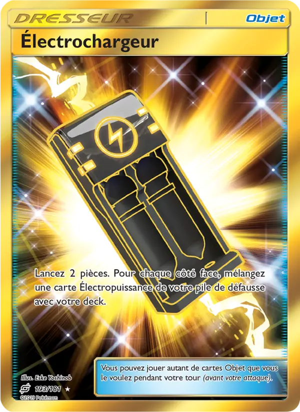193/181 - Électrochargeur — Carte Pokémon Duo de Choc 193/181