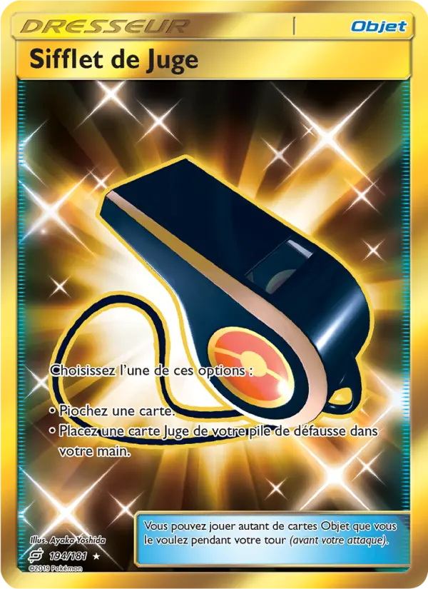 194/181 - Sifflet de Juge — Carte Pokémon Duo de Choc 194/181