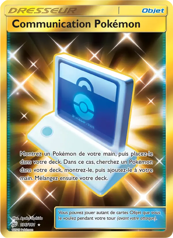 196/181 - Communication Pokémon — Carte Pokémon Duo de Choc 196/181
