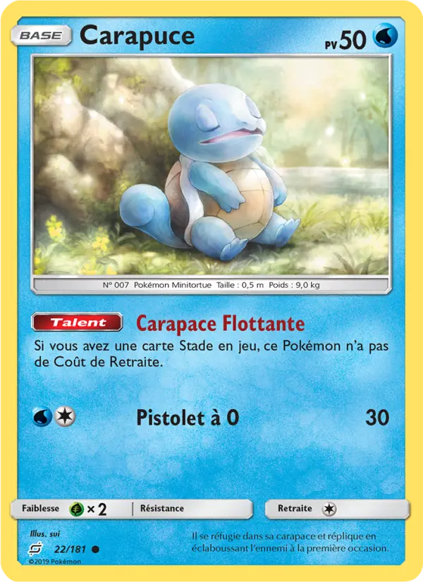 022/181 - Carapuce — Carte Pokémon Duo de Choc 22/181