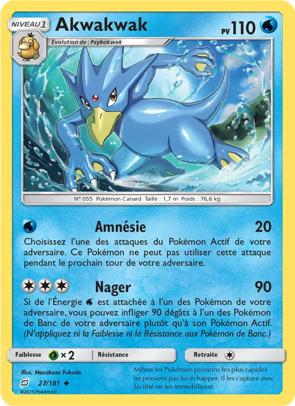 Akwakwak — Carte Pokémon 27 Duo de Choc