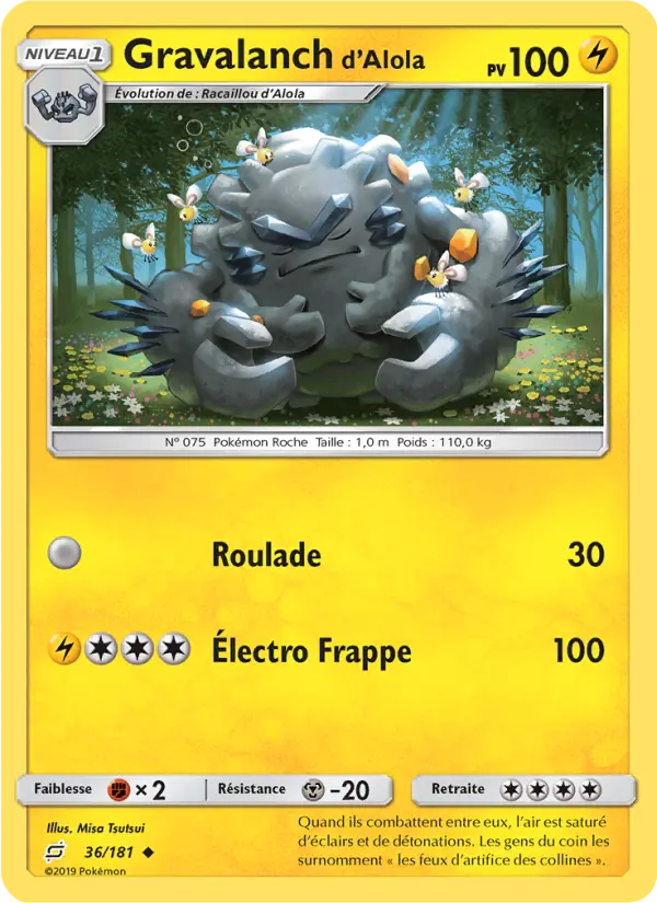 Gravalanch d’Alola — Carte Pokémon 36 Duo de Choc