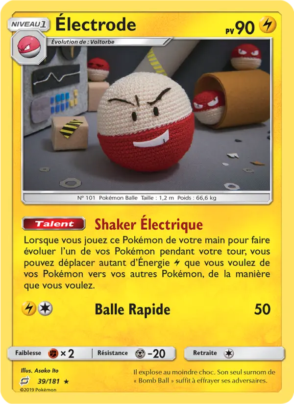 039/181 - Électrode — Carte Pokémon Duo de Choc 39/181