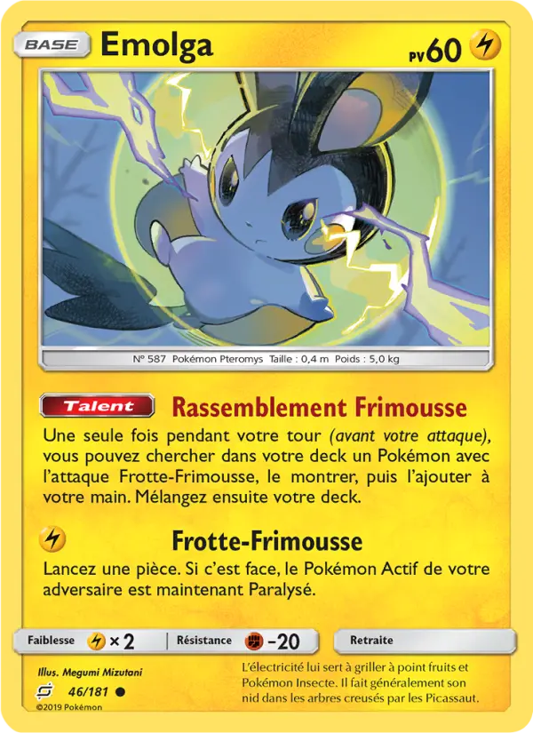 046/181 - Emolga — Carte Pokémon Duo de Choc 46/181