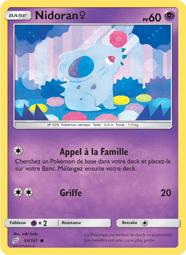 Nidoran♀ — Carte Pokémon 54 Duo de Choc