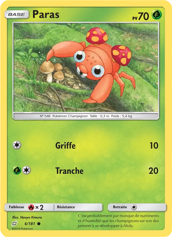 006/181 - Paras — Carte Pokémon Duo de Choc 6/181